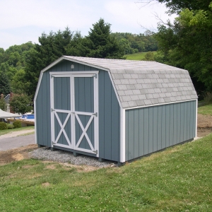 10x12 Mini Barn With Painted T1-11 Siding